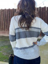 Out and About Striped Button Down Knit Cardigan