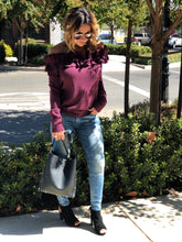 Berry Betty Off-Shoulder Sweater