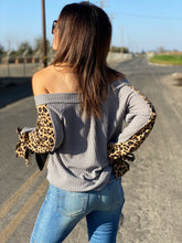 Wrapped with a Bow Leopard Thermal Contrast Top