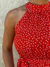 Pretty Woman Polka Dot Maxi Dress - Rich Red