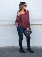 Enchanted Laced-Up Sleeve Sweater