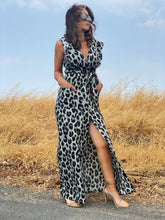 Untamed Leopard Button Down Maxi Dress