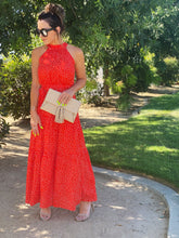 Pretty Woman Polka Dot Maxi Dress - Rich Red