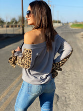 Wrapped with a Bow Leopard Thermal Contrast Top