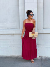Fall for Me Strapless Tiered Maxi Dress