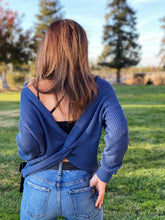 Twist in Time Open Back Sparkle Sweater
