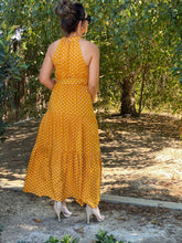 Pretty Woman Polka Dot Maxi Dress - Mustard Yellow
