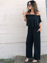 First Class Off-Shoulder Pocketed Jumpsuit