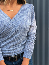 Getting Cooler Wrap Sweater Top