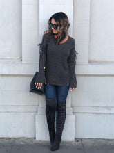 Lace Me Up Knit Sweater