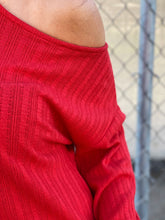 Ravishing Red Turtleneck Cut-Out Sweater