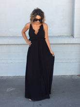 London Ruffle and Lace Panel Maxi Gown
