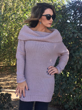 Vanille Off Shoulder Over Sized Sweater