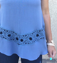 Aeryn Periwinkle Lace Accent Top